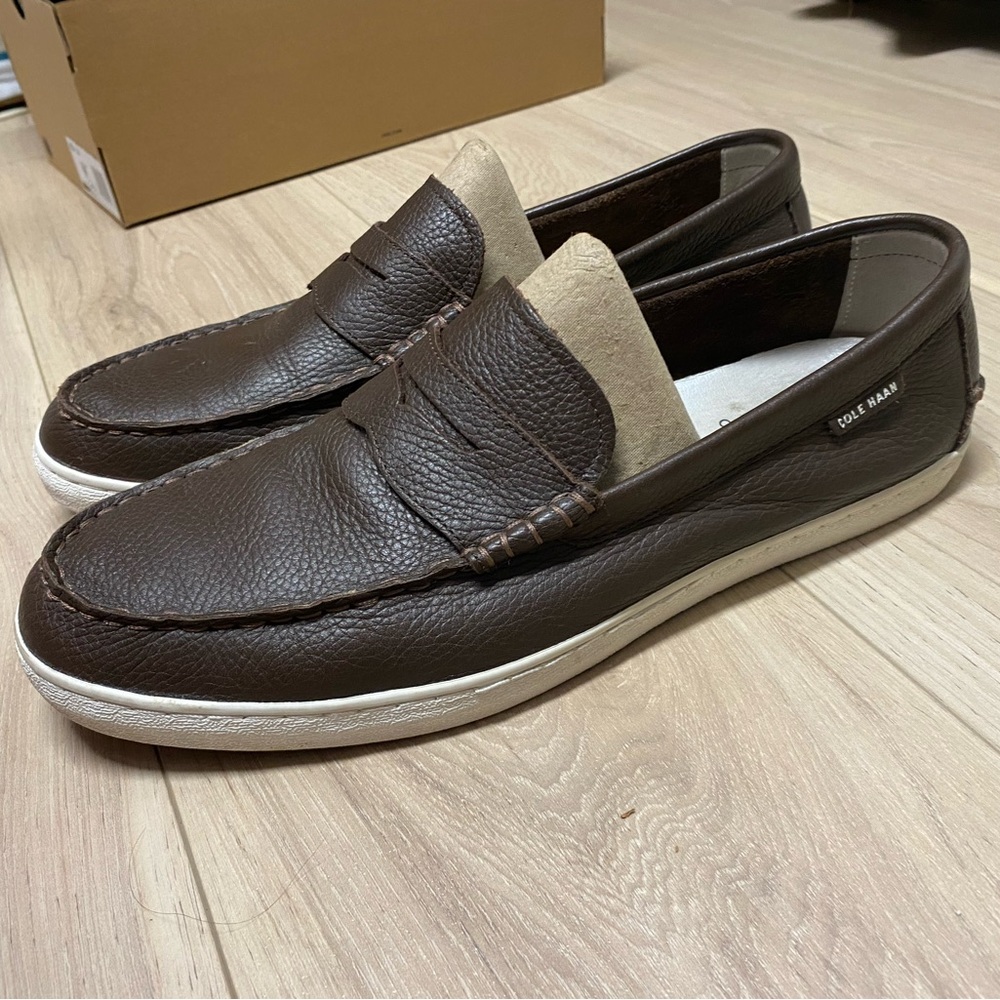 Cole Haan Brown Leather Penny Loafers